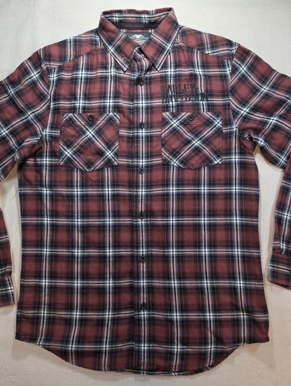 Men's Harley-Davidson Red Plaid Button-Up Shirt
